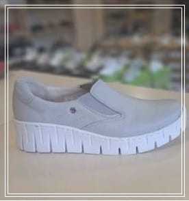 Helios 365 S Skórzane półbuty damskie szare