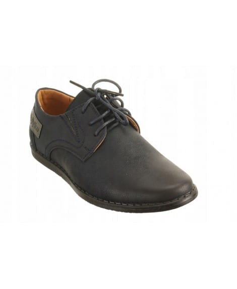 Wojtyłko 1377 dziecięce półbuty chłopięce wizytowe komunijne garniturowe granatowe