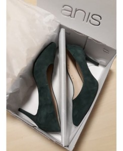 Zamszowe szpilki skórzane Anis 4497 czółenka