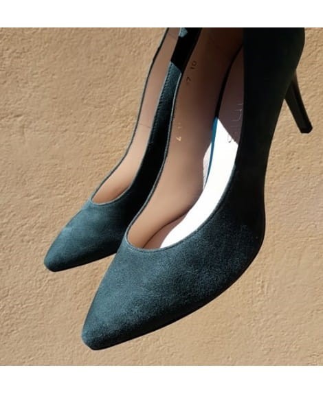 Zamszowe szpilki skórzane Anis 4497 czółenka