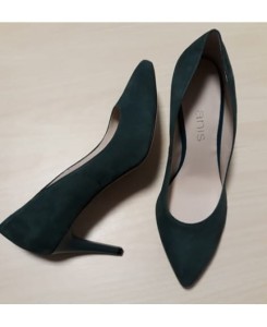 Zamszowe szpilki skórzane Anis 4497 czółenka