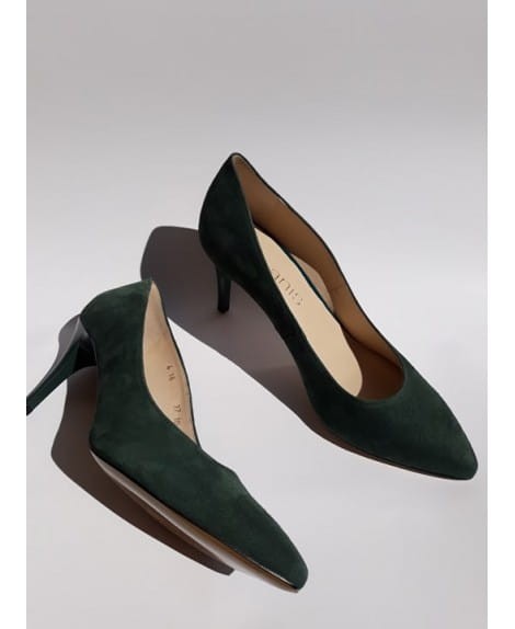 Zamszowe szpilki skórzane Anis 4497 czółenka