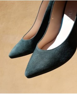 Zamszowe szpilki skórzane Anis 4497 czółenka