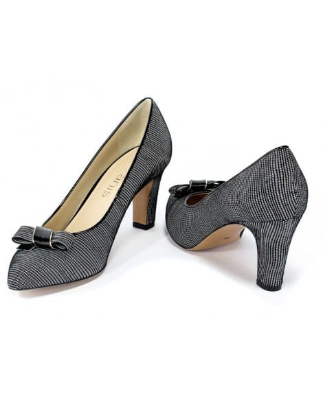 Anis skórzane półbuty na słupki Anis 4477 czółenka