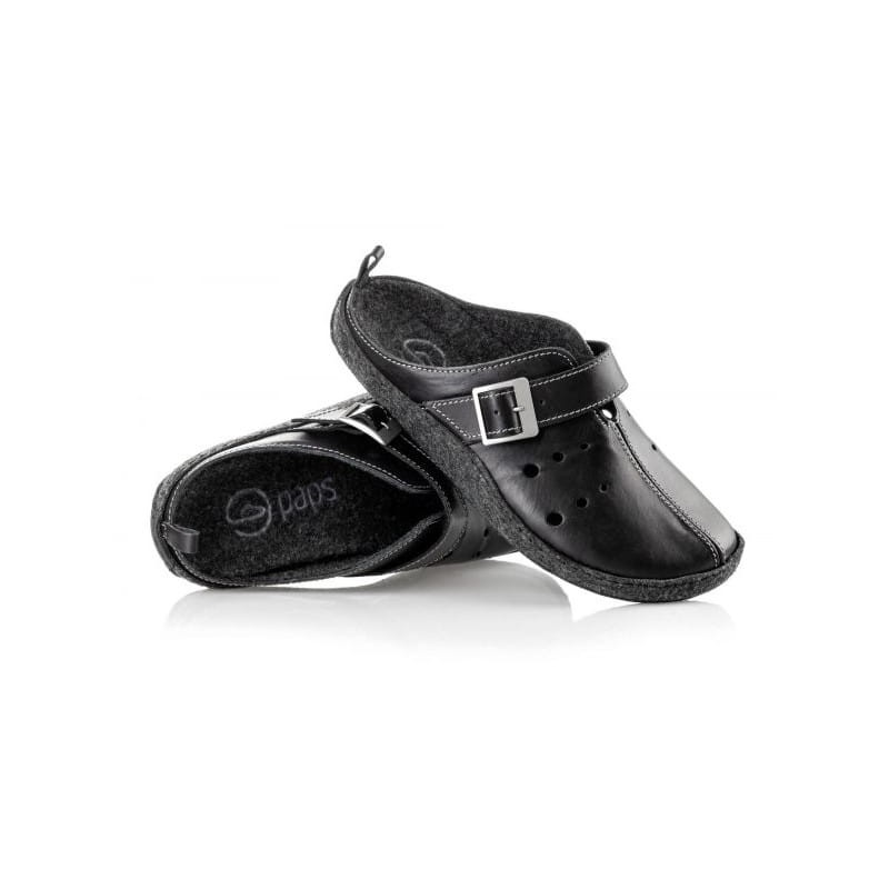 Paps męskie obuwie domowe model ME 1050 ME 1051 Black  buty do wkładek ortopedycznych np. Vasyli
